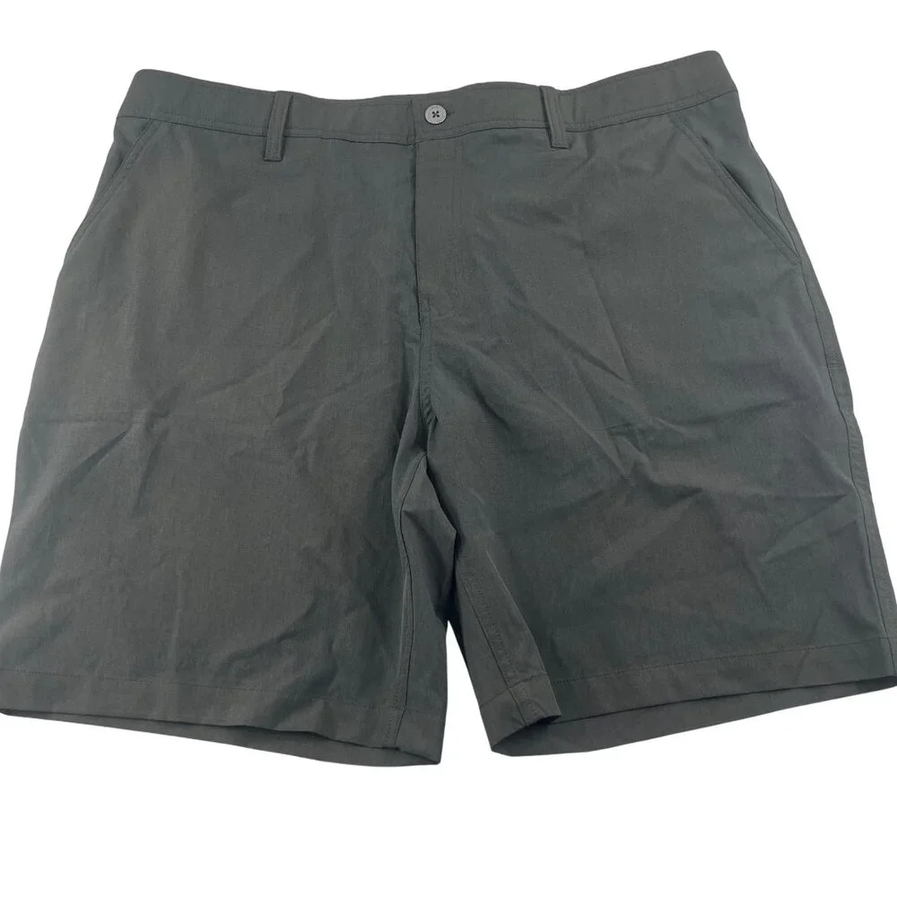 32 degrees Mens Gray Lee Performance Series Shorts Size 40 Flat Front Golf‎